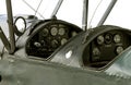 veteran airplane cockpit Royalty Free Stock Photo