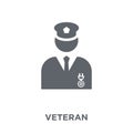 Veteran icon from Army collection. Royalty Free Stock Photo