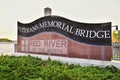 Veteran Memorial Bridge sign in Fargo, ND