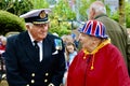 Veteran Naval Officer at Liberation Day 9th May St. Helier Jersey Royalty Free Stock Photo