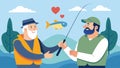 A veteran and a newcomer to fishing find common ground as they chat about their shared love for the outdoors and the