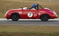 Veteran Porsche 356 racing car at speed Royalty Free Stock Photo