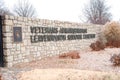 Veteran`s Administration Leavenworth National Cemetary Stone Gate Royalty Free Stock Photo