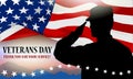 Veteran`s day holiday banner.