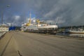 Veteran ship ms sjÃÂ¸kurs is moored to the quay at the port of ha