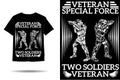 Veteran special force silhouette t shirt design Royalty Free Stock Photo