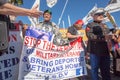 Veterans with Banners at Nogales Border Action Royalty Free Stock Photo