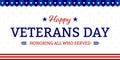 Veterans day with American flag, modern design Royalty Free Stock Photo