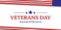 Veterans day with American flag, modern design Royalty Free Stock Photo