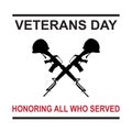 Veterans day background ,flag ,weapons and helmets Royalty Free Stock Photo