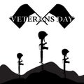 Veterans day background ,flag ,weapons and helmets Royalty Free Stock Photo