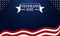 Veterans Day Background Poster. November 10. With USA flag, and copy space area. Premium and luxury illustration vector design