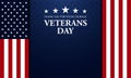 Veterans Day Background Poster. November 10. With USA flag, and copy space area. Premium and luxury illustration vector design