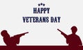 Veterans Day Background with Silhouette of a veteran soldier, and Copy space Area.