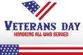 Veterans day copy space.Honoring all who served. Letter V logo with USA flag and soldiers as a symbol of veterans.flag USA design