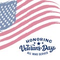 Veterans day. Hand lettering text Royalty Free Stock Photo
