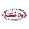 Veterans day. Hand lettering text Royalty Free Stock Photo