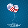 Veterans Day. Honoring all who served. USA banner or poster background with stars. American National holiday design concept. A bun Royalty Free Stock Photo