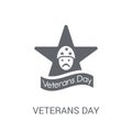 Veterans Day icon. Trendy Veterans Day logo concept on white background from United States of America collection