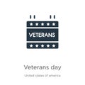 Veterans day icon vector. Trendy flat veterans day icon from united states of america collection isolated on white background.