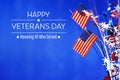 Veterans day message Royalty Free Stock Photo