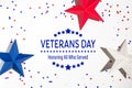 Veterans day message Royalty Free Stock Photo