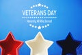 Veterans day message Royalty Free Stock Photo