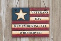 Veterans Day message on vintage sign Royalty Free Stock Photo