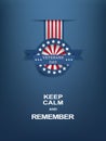 Veterans day motivational poster with medal badge