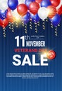 Veterans Day Sale Celebration Shopping Promotions And Price Discount National American Holiday Banner