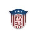 Veterans Day Sale Emblem with Text