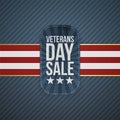 Veterans Day Sale realistic Badge and Ribbon