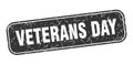 veterans day stamp. veterans day square grungy isolated sign.