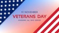 Veterans Day. 11th of November. Honoring all who served. Usa fla Royalty Free Stock Photo