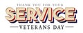 Veterans Day Thank You for Your Service Logo Banner Header Patriotic