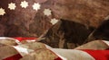 Veterans Day. Usa Chart Flag Waves Mimetic Royalty Free Stock Photo