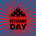 Veterans Day in USA. Flag America folded in triangle symbol of m Royalty Free Stock Photo