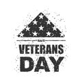 Veterans Day in USA. Flag America folded in triangle symbol of m Royalty Free Stock Photo