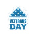 Veterans Day in USA. Flag America folded in triangle symbol of m Royalty Free Stock Photo