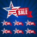 Veterans day USA sale blue Royalty Free Stock Photo