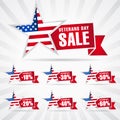 Veterans day USA, sale banner