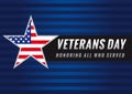 Veterans day USA star banner Royalty Free Stock Photo