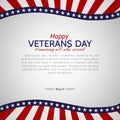 Veterans Day in the USA Background on November 11 Colors of the national flag of United States of America Stars Royalty Free Stock Photo