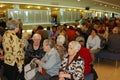 Veterans, disabled and elderly people, pensioners, spectators of the charity concert.