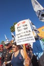 Veterans and family protesting at border Royalty Free Stock Photo