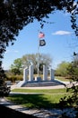 Veterans Memorial With American and MIA Flags Royalty Free Stock Photo