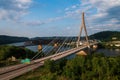 Veterans Memorial Bridge - US Route 22 - Ohio River - Weirton, West Virginia and Steubenville, Ohio Royalty Free Stock Photo