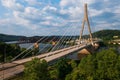 Veterans Memorial Bridge - US Route 22 - Ohio River - Weirton, West Virginia and Steubenville, Ohio Royalty Free Stock Photo