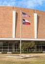 Veterans Memorial Garden with Dallas Memorial Auditorium in the background. Royalty Free Stock Photo