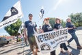 Veterans For Peace at Border Protest March Royalty Free Stock Photo
